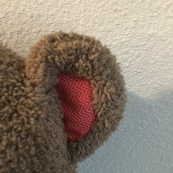 Hugfun Big Teddy Bear Plush Brown Red 22” With Plaid Bow Stuffed Animal lovey - Picture 2 of 7